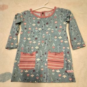 RuffleButts Falling Flora Tunic - 12-18 months